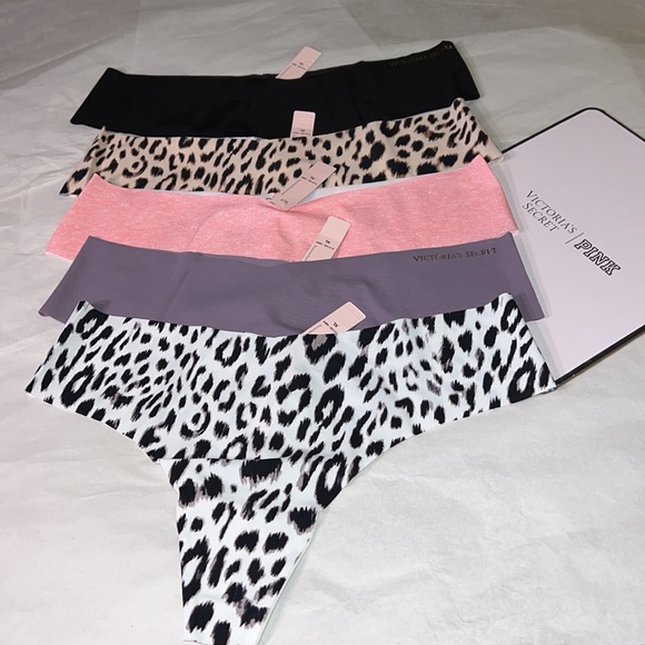 5 pk No Show THONG Victoria's Secret Panties Underwear XL - Picture 9 of 14
